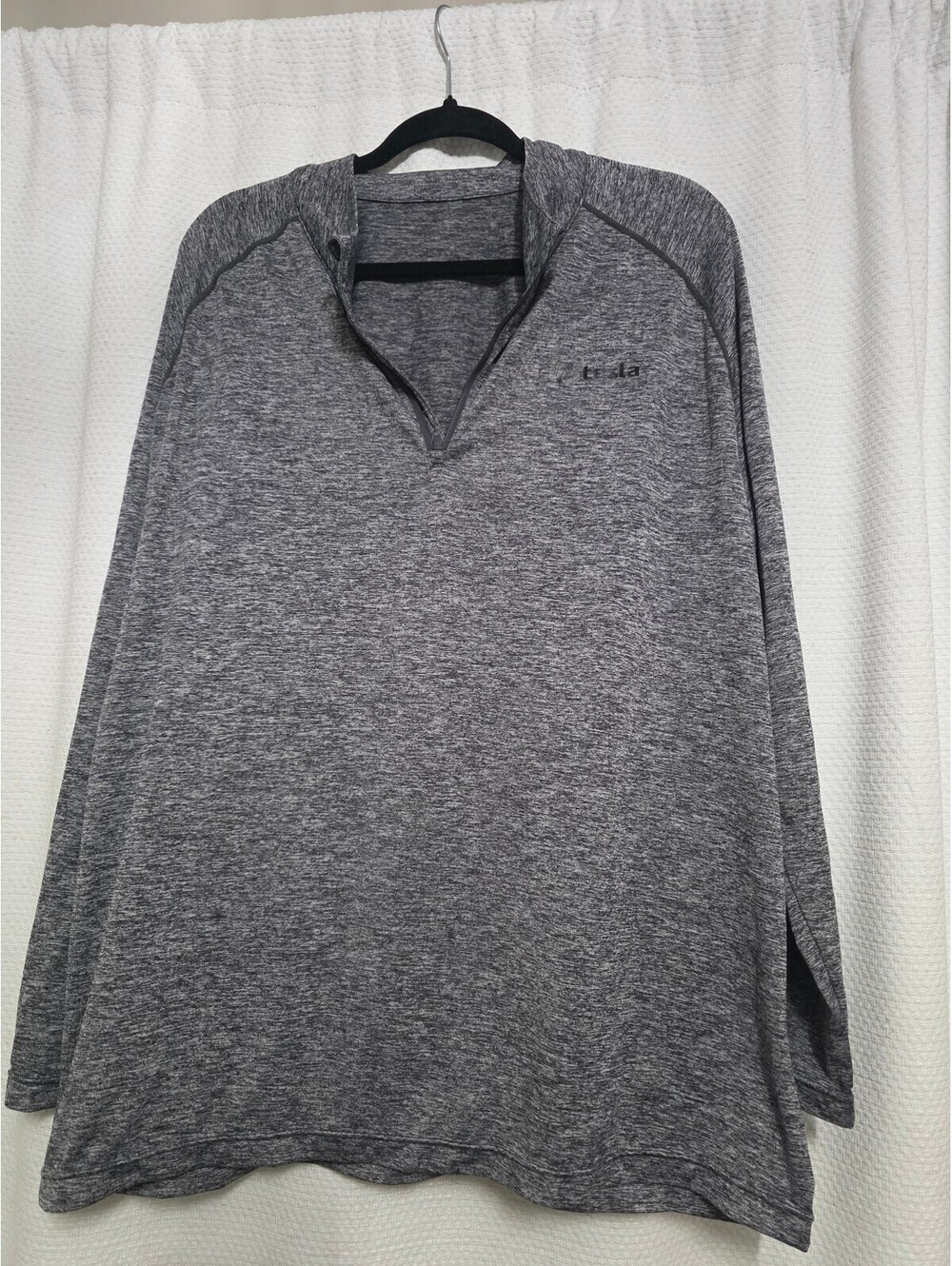 Gray Tesla Quarter Zip size 2XL